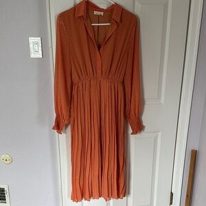 MELLODAY Orange Long Sleeve Dress
